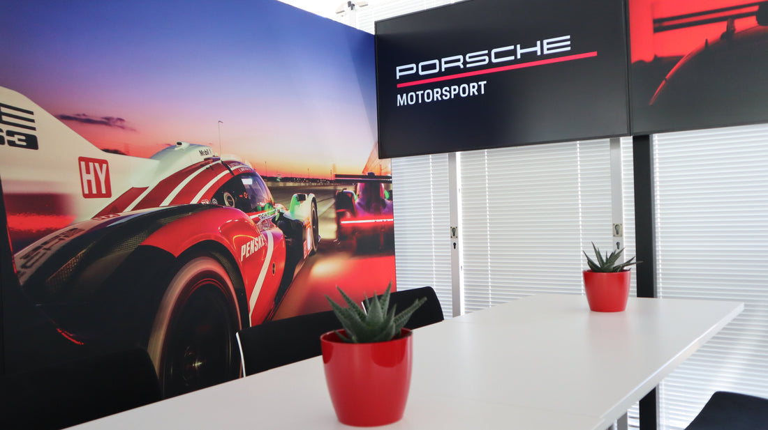 Aluguer de vasos e plantas - Stand da Porsche no WEC em Portimão