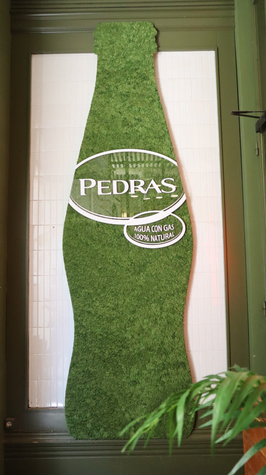Garrafa Água das Pedras com musgo preservado | Ponto de Vendas Madrid
