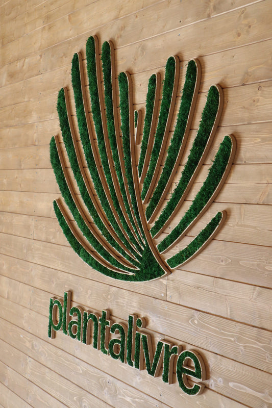 Logótipo Plantalivre com musgo preservado