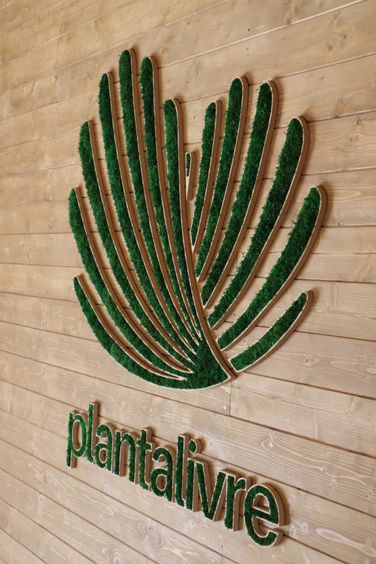Logótipo Plantalivre com musgo preservado