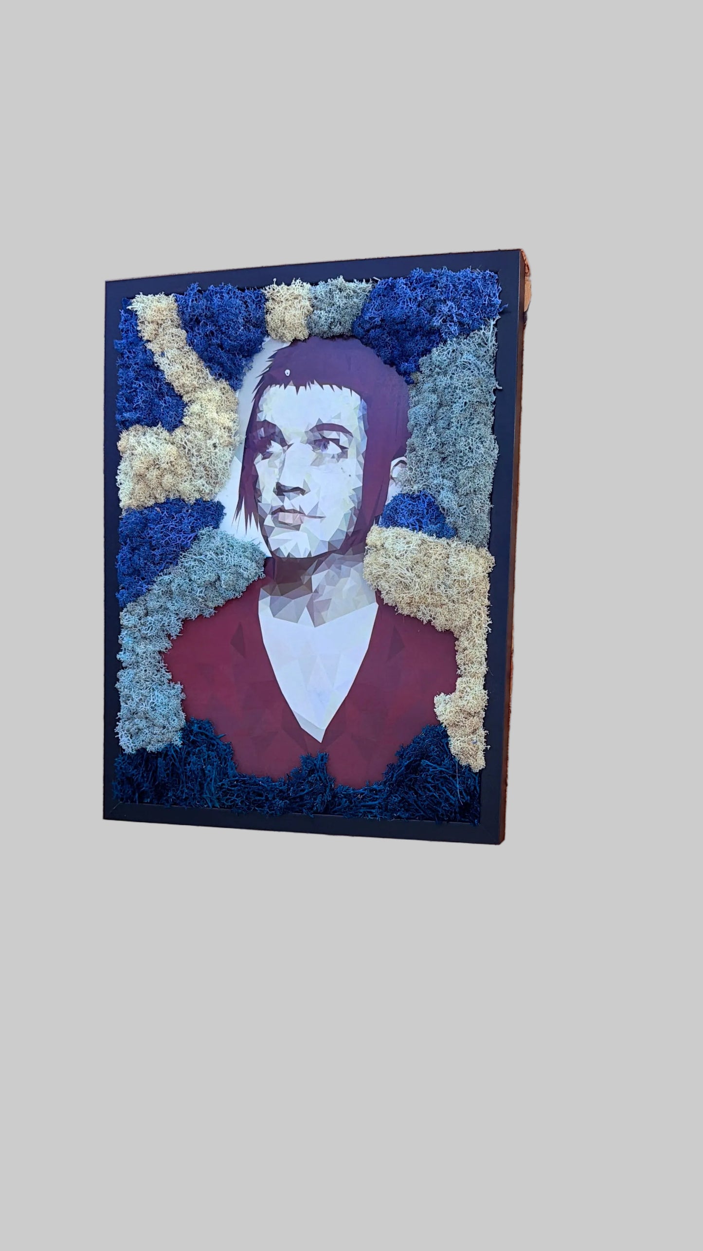 Brian molko ilustração comm musgo preservado