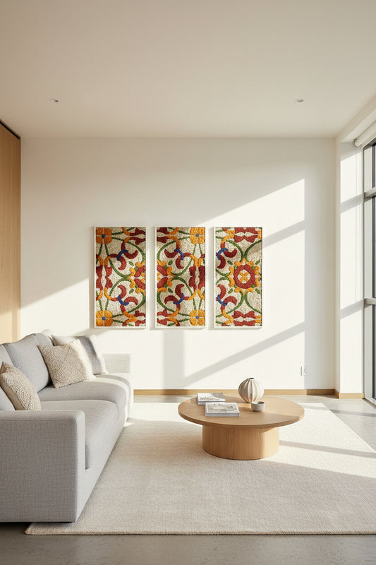 Coleção Azulejo Português com musgo preservado