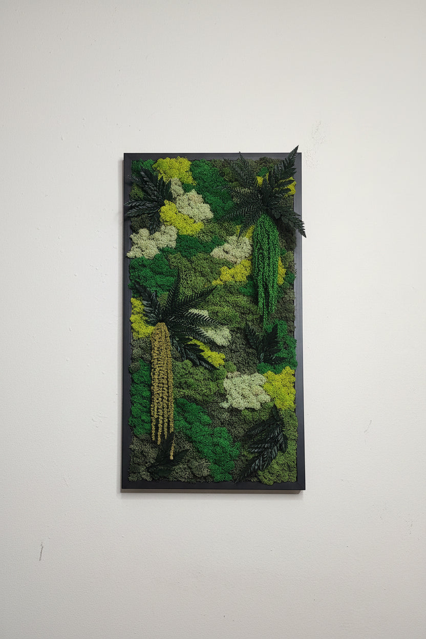 Moldura preta 60 × 30 cm com os preservardo