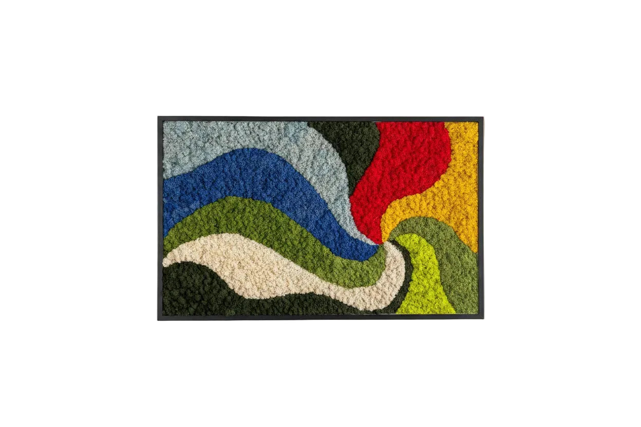 moldura de musgo preservado colorida