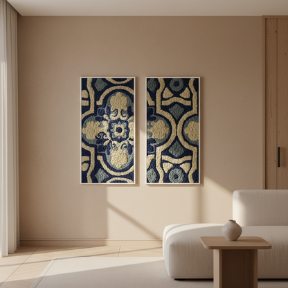 Coleção Azulejo Português com musgo preservado