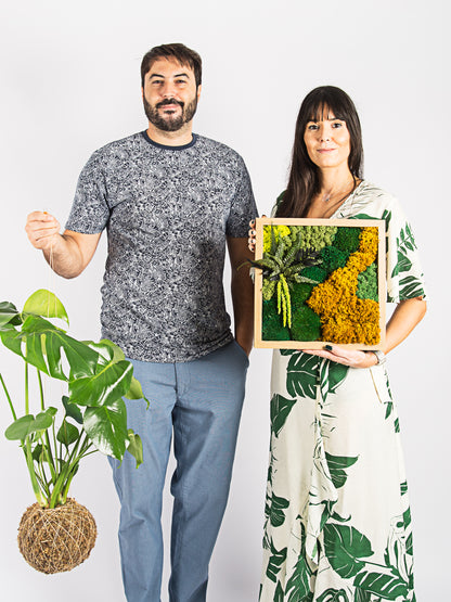 Quadros vivos com musgo / painéis e revestimentos com musgo